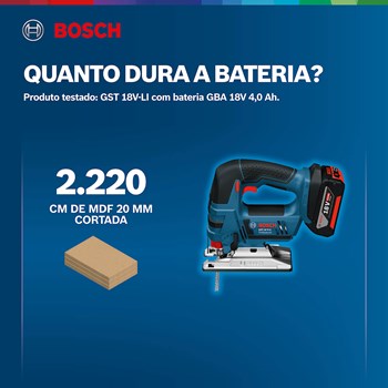 Serra Tico-Tico a Bateria GST 18V-LI 18V s/ Bateria Bosch