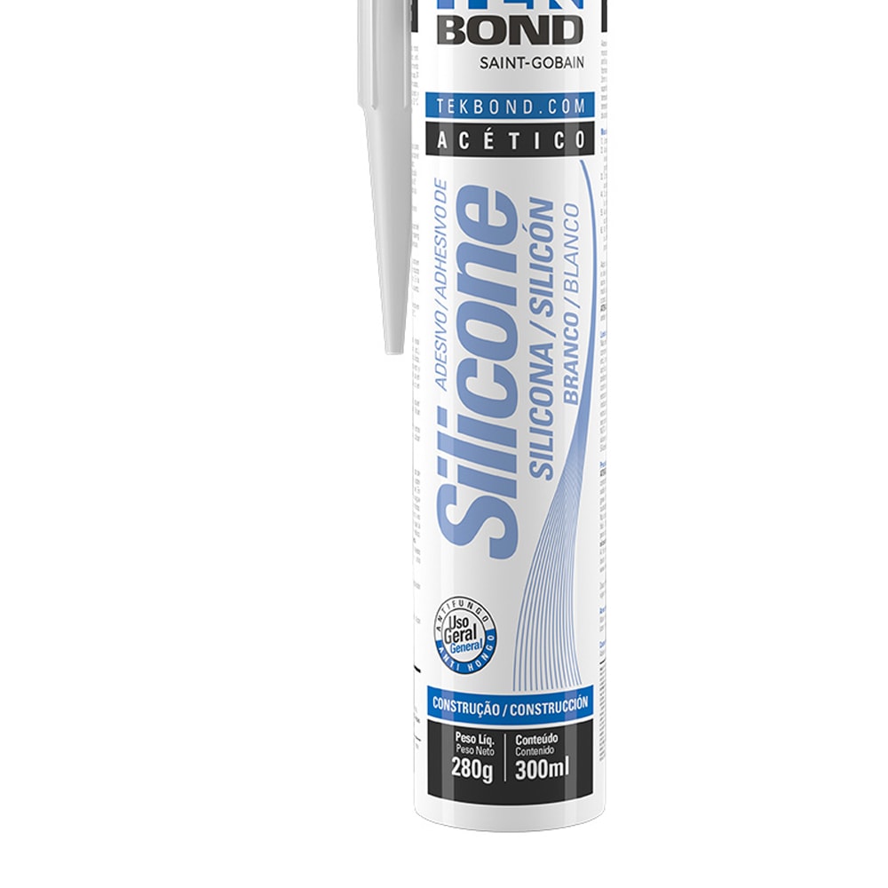 Silicone Acetico Branco 280gr Tekbond