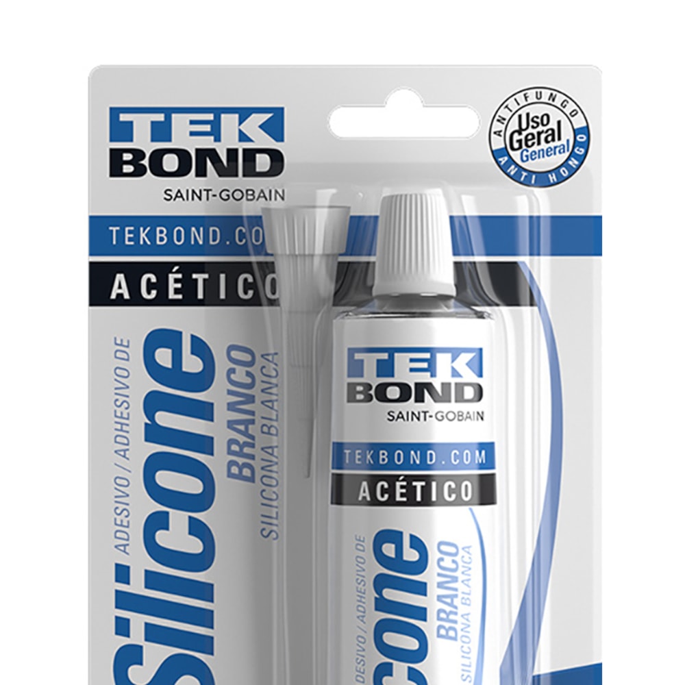 Silicone Acético Branco 50gr Tekbond