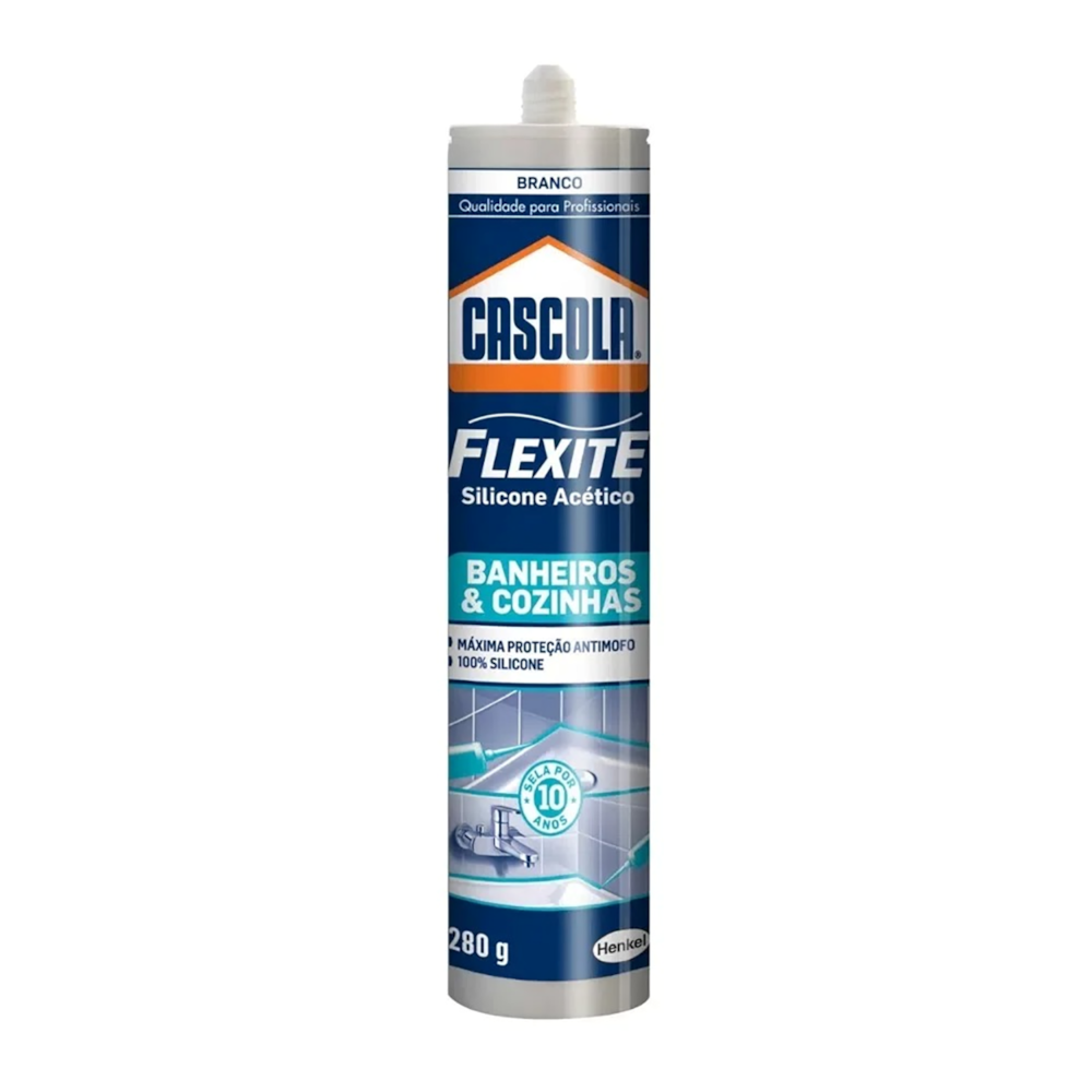 Silicone Selante Branco Banheiro E Cozinha Flexite 280gr Cascola