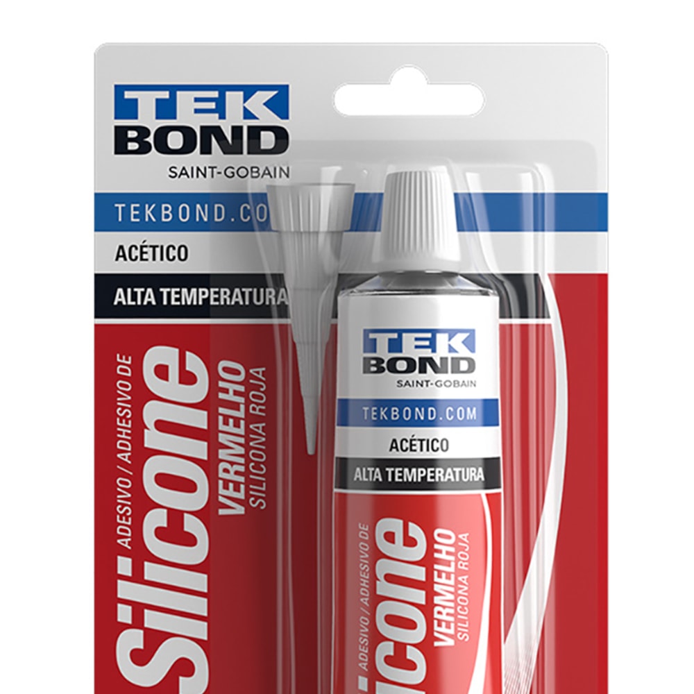 Silicone Vermelho Alta Temperatura 50g Tekbond