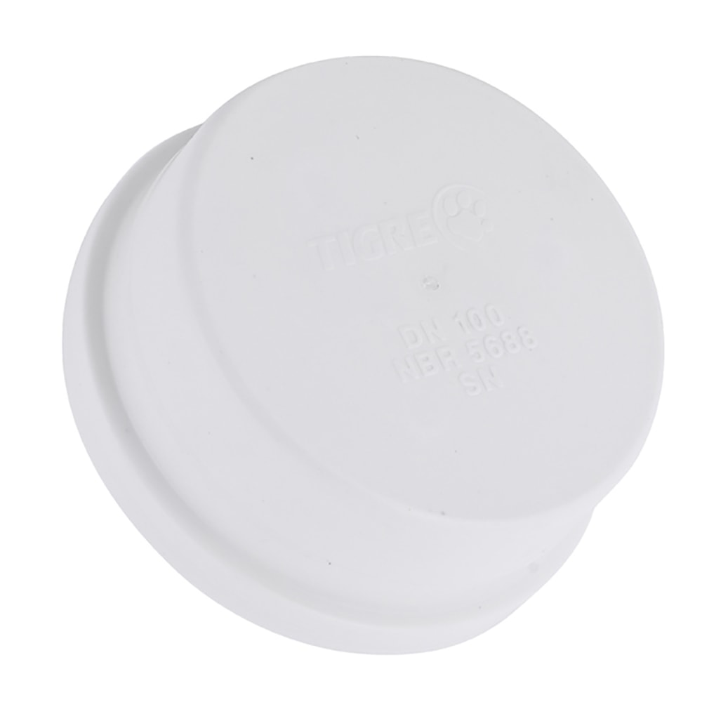 Tampão PVC Cap Para Tubo Esgoto 100mm Tigre