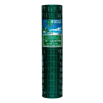 Tela Soldada PVC Verde 25x1,5M Fio 2,50mm Morlan
