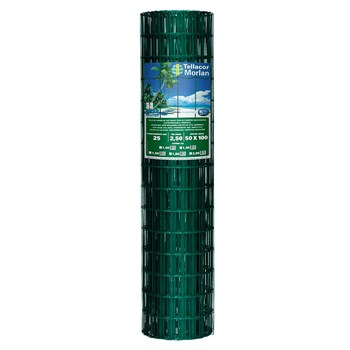 Tela Soldada PVC Verde 25x2,00M Fio 2,50mm Morlan
