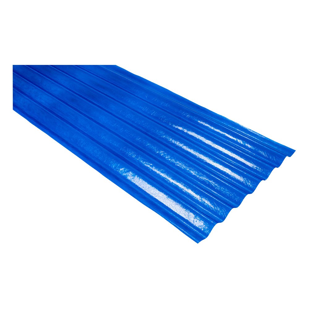 Telha Fibra Vidro  Translúcida Azul Ondalev 2.44 x 0,5m Afort