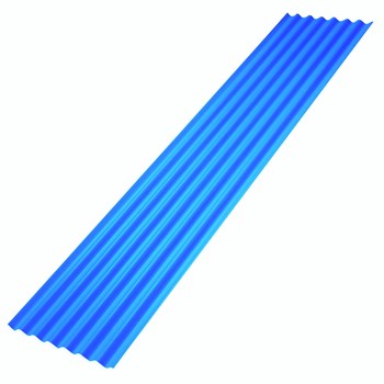 Telha Fibra Vidro  Translúcida Azul Ondalev 2.44 x 0,5m Afort