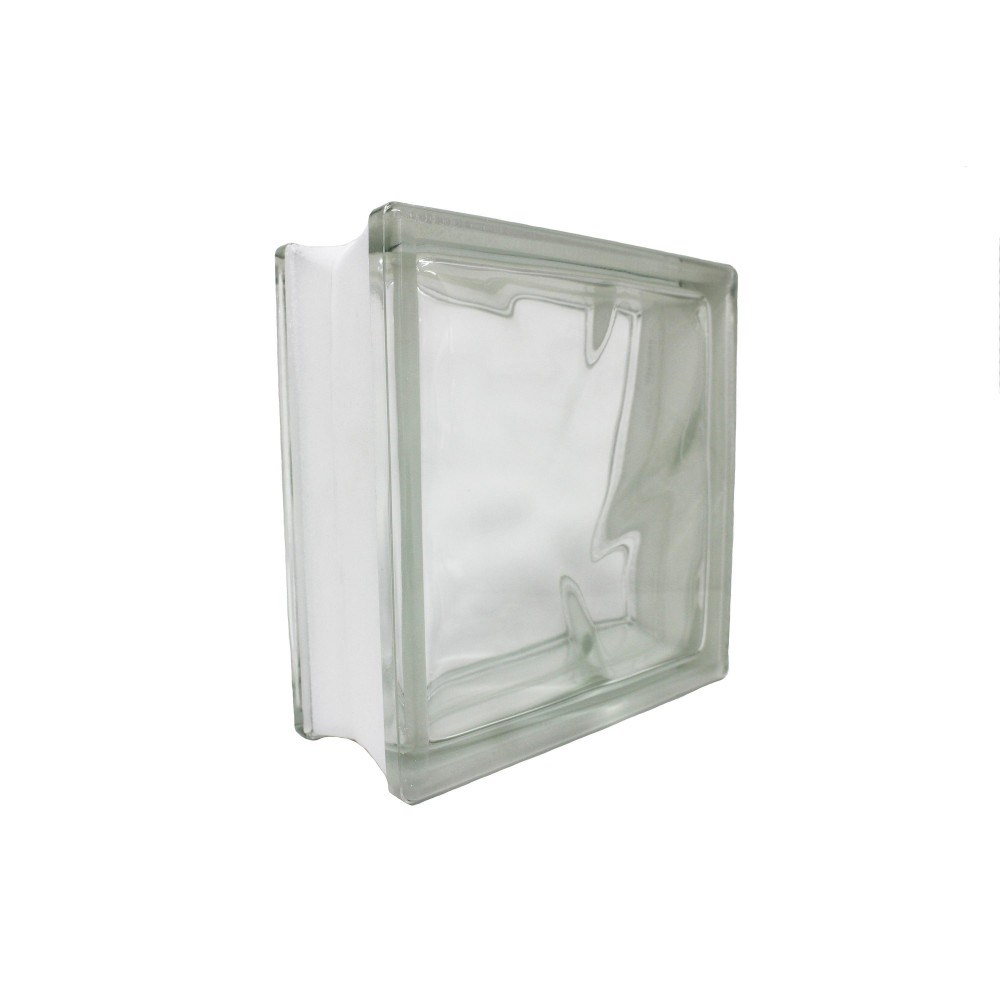 Tijolo Bloco de Vidro Transparente 19x19cm Kit 6 peças