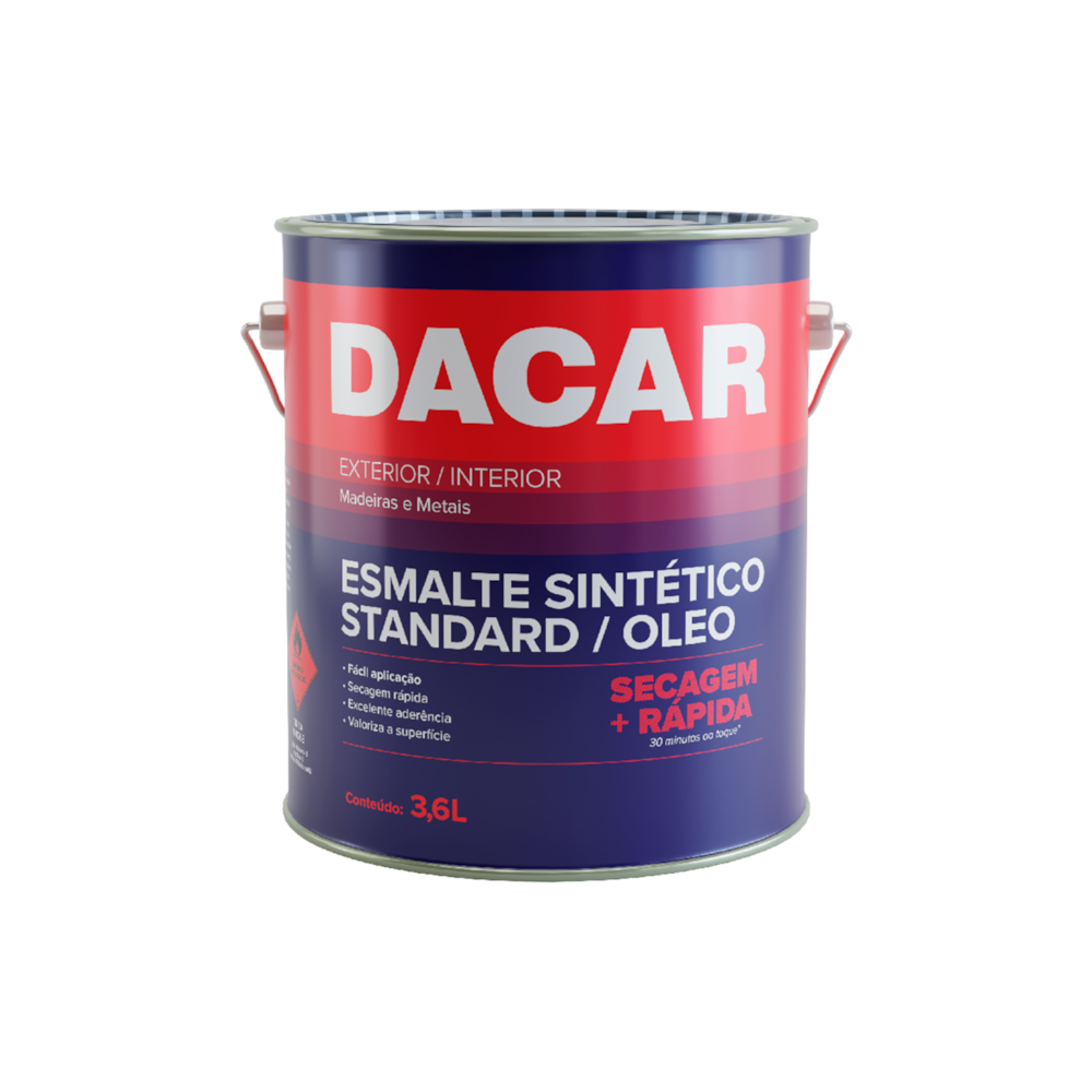 Tinta Esmalte Sintético Brilhante Standard 3,6L Cores Dacar