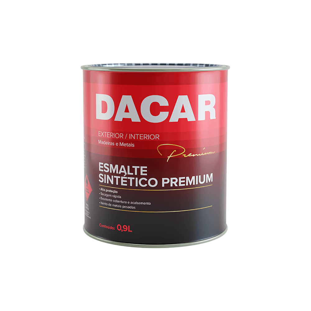 Tinta Esmalte Sintético Fosco Preto Premium Latas Dacar