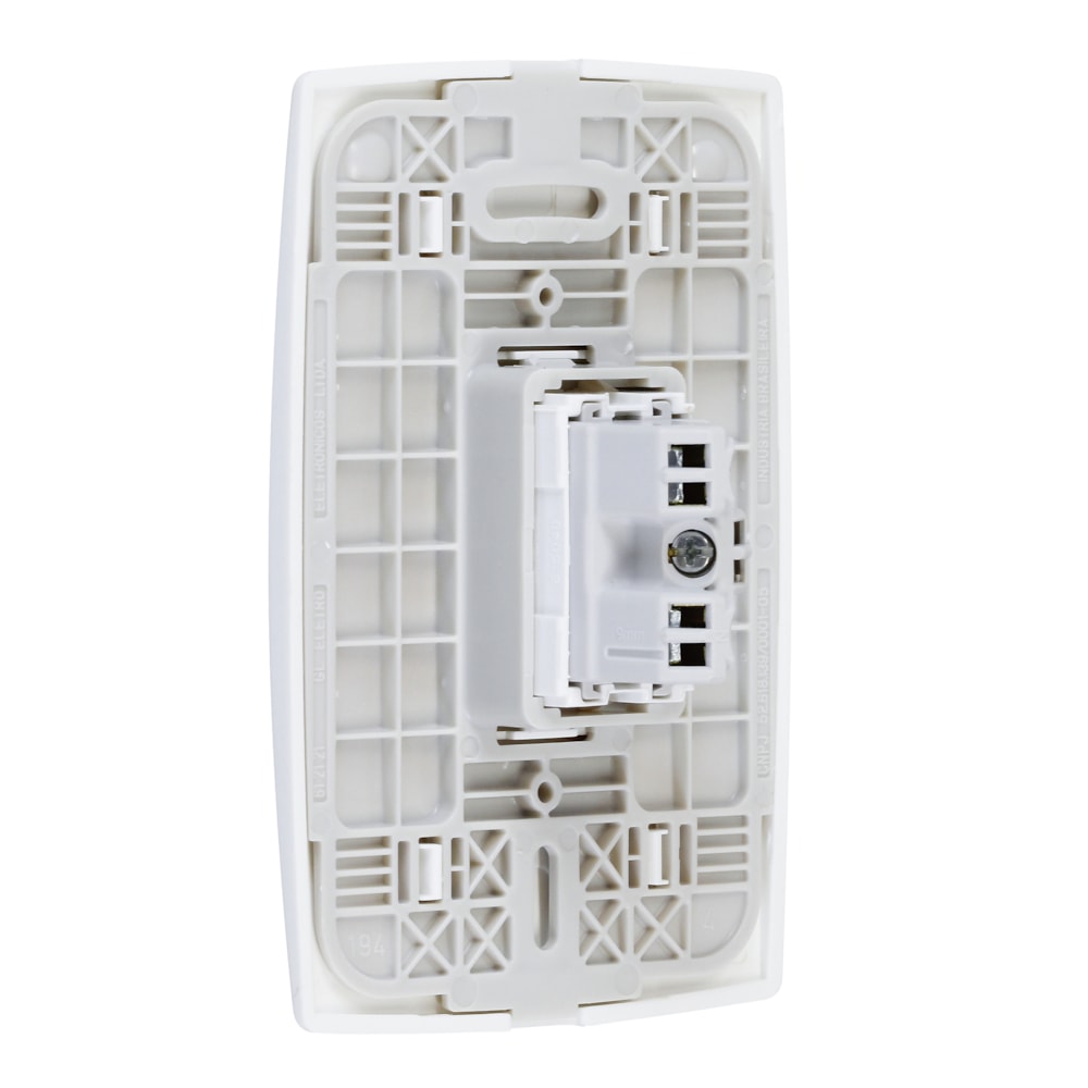 Tomada 2 Pinos + Terra 20a Branco Borne Montado 4x2 Vertical Pial Plus