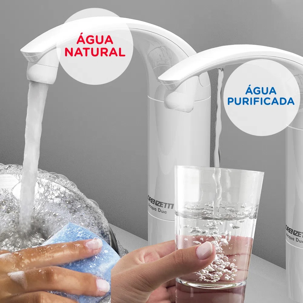 Torneira Filtro Purificador de Água Acqua Due Mesa Lorenzetti