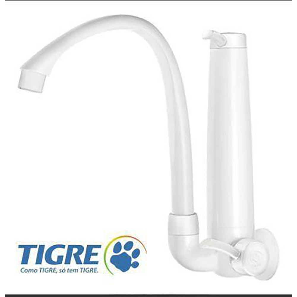 Torneira Purificador de Parede com Filtro Branco Tigre
