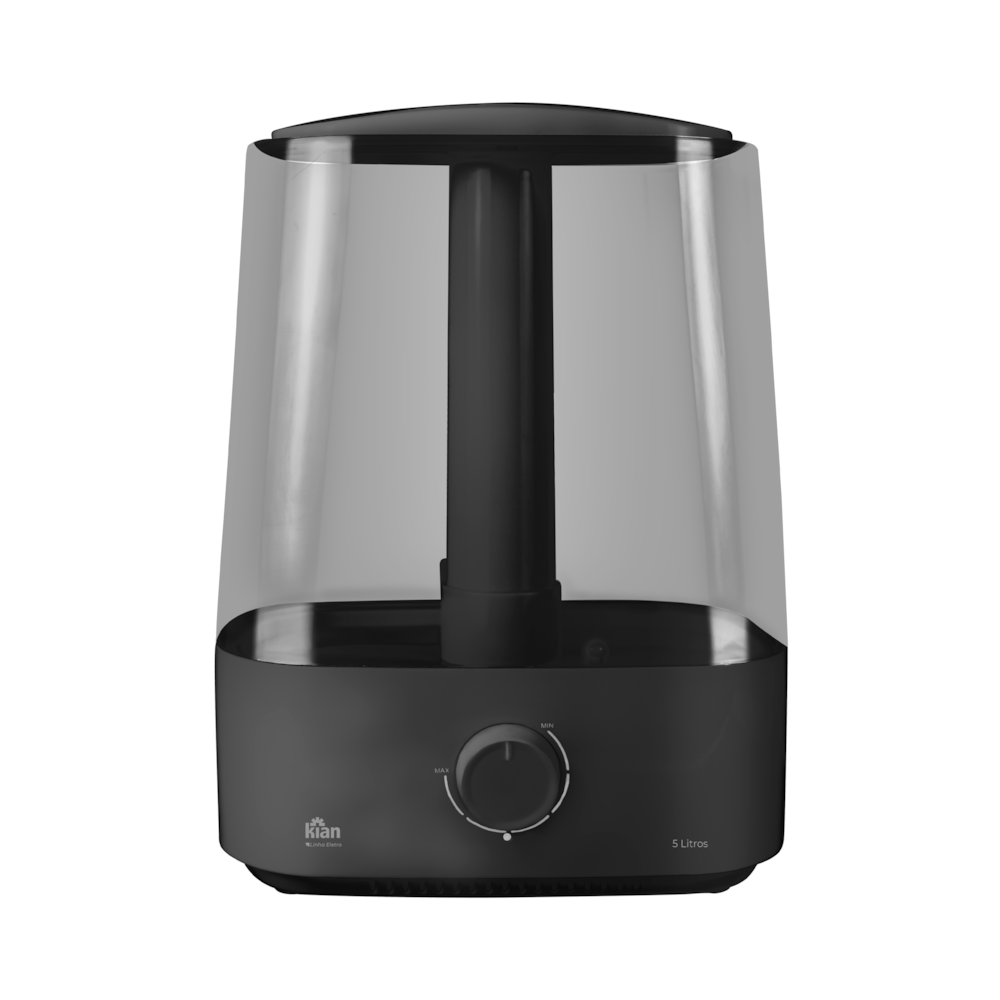 Umidificador de Ar Ambiente Ultrassônico 5L Preto Bivolt Kian