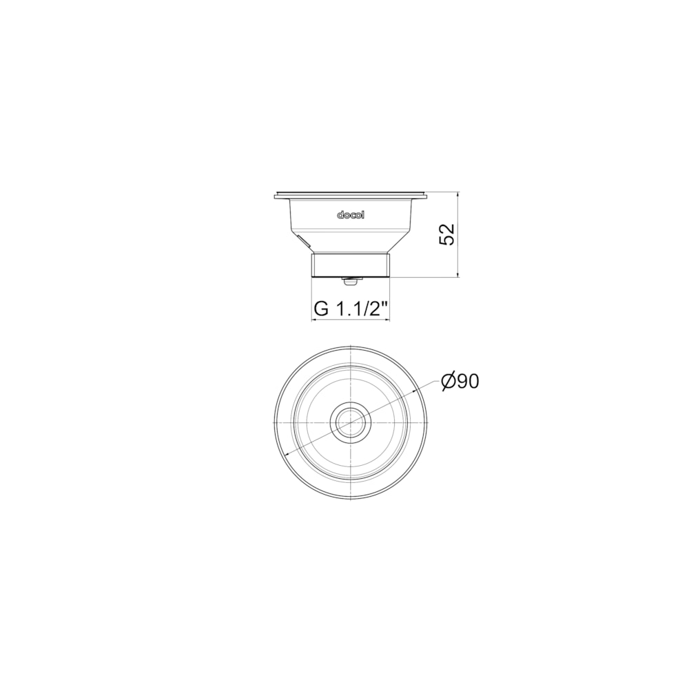 Válvula 3,5  Plast. E Inox Tanque/lavatorio/mictorio Docol