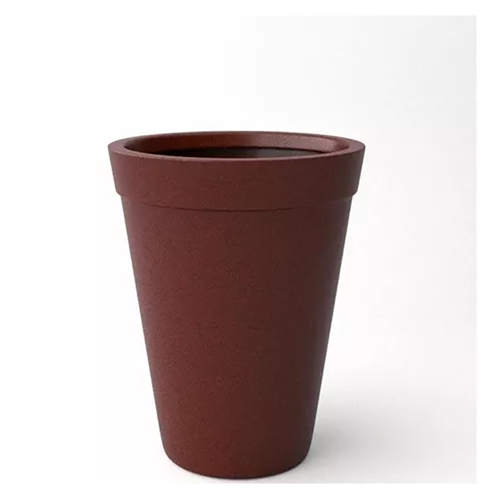 Vaso de Planta Atenas Com Bordas Café 45cm Pvc Afort