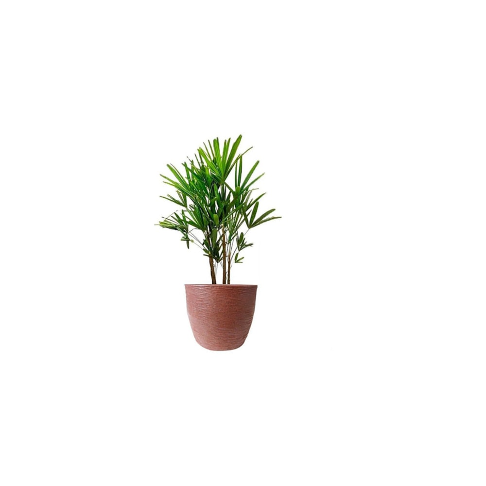 Vaso de Planta Redondo Café Elba 28cm PVC Afort