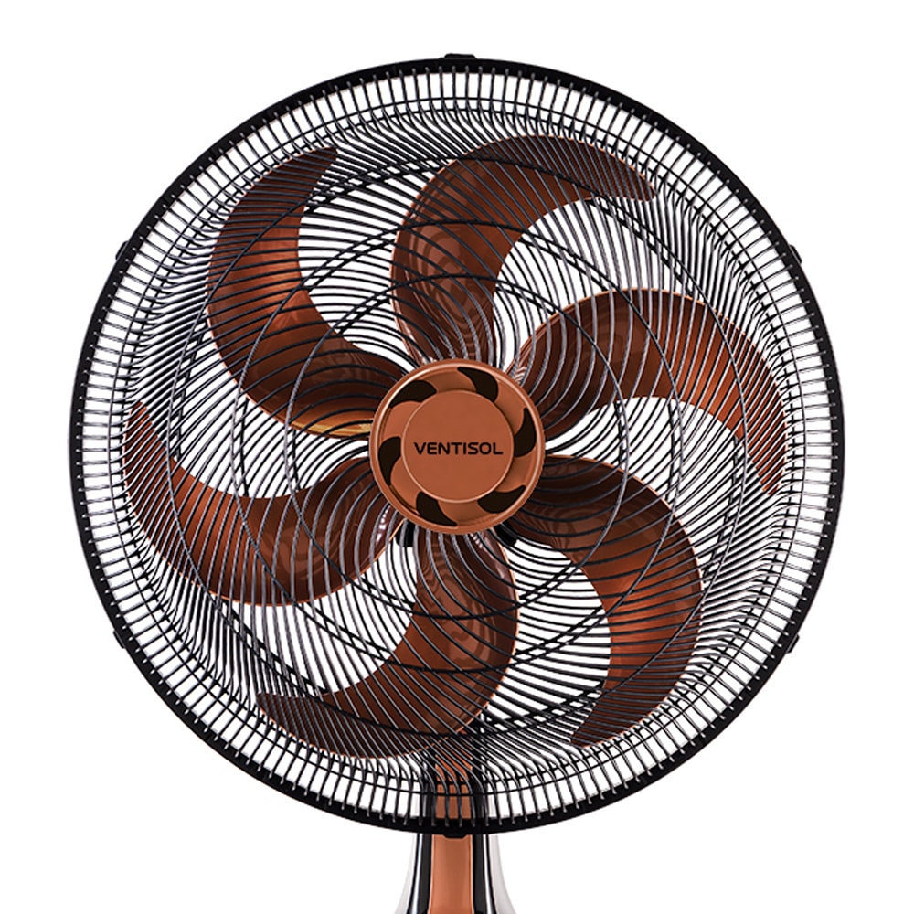 Ventilador Oscilante Mesa Turbo 6 Pás Cor Bronze 50cm 220V Ventisol