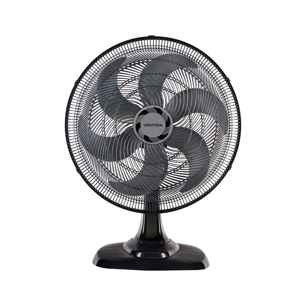 Ventilador de Mesa Oscilante Turbo 6P 30cm 220V Preto Ventisol