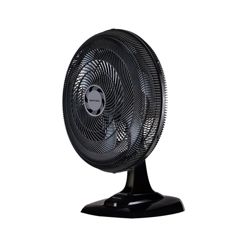 Ventilador Oscilante Mesa Turbo 6 Pás Cor Preto 40cm 127V Ventisol