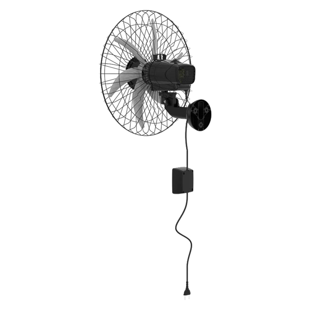 Ventilador Parede Oscilante Steel 50cm Preto Bivolt Ventisol